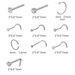 Anelli per il naso in acciaio inossidabile, pistola per piercing al naso con diamante bianco, dispositivo per piercing al naso, set per piercing al naso_voghion.com
