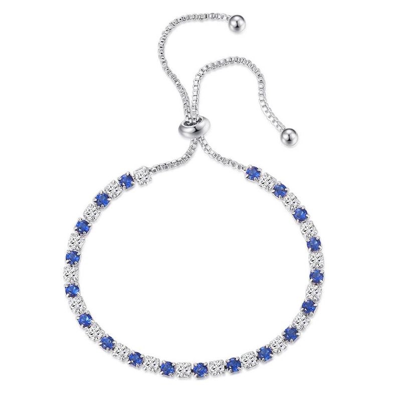 Unisex beliebtes Volldiamant-Armband mit blauem und weißem rundem Zirkon für Frauen, heißes Produkt, verstellbares Auszieharmband_voghion.com