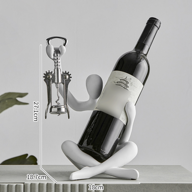 Estante para vinos moderno y sencillo de resina con figuras huecas, ideal para sala de estar, restaurante, hogar, armario para vinos, comedor, aparador, decoración, mobiliario suave._voghion.com