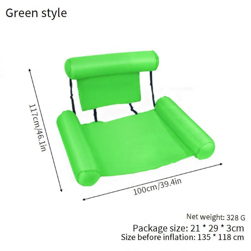 Aufblasbare Wasserhängematte Lounge 3-Rohr Schwimmstuhl mit atmungsaktivem Mesh-Abdeckung für Pool See Strand_voghion.com