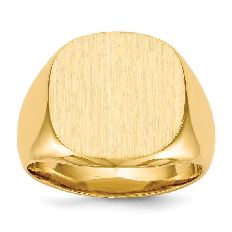 14k 16.0x17.0mm Closed Back Men's Signet Ring_voghion.com