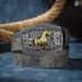 HOT Men & Women-Western-Cowboy-PU Leather-Belts - Vintage horse Floral Engraved Buckle Belt for Jeans_voghion.com