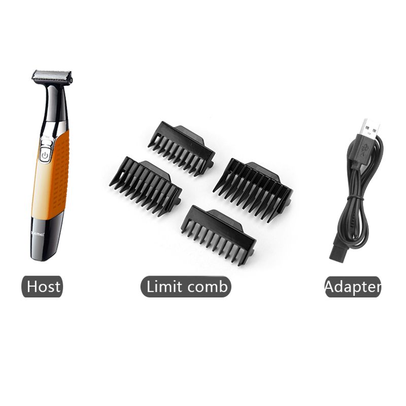 Kemei KM-1910 Waterproof Electric Shaver Eyebrow USB Rechargeable Razor Men's Beard Trimmer Shaving hine_voghion.com