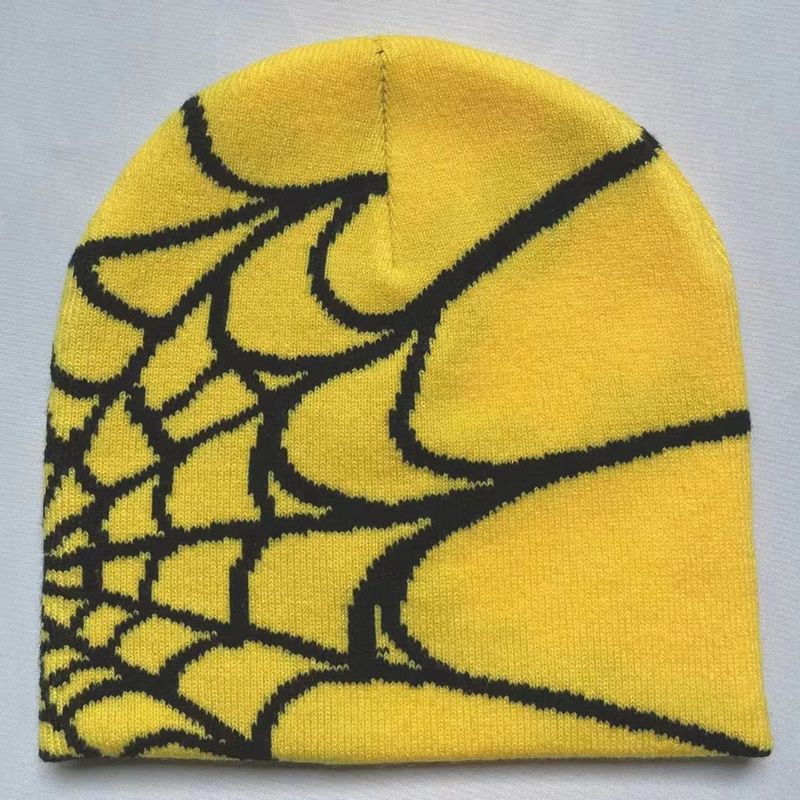 Spider Web Street Warm Men's Women's Knitted Autumn And Winter Outdoor Cycling Hat, Hip-hop Hat_voghion.com
