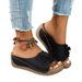 Plus Size Damenschuhe 2025 Frühling Sommer Neue One Flower Open Toe Hausschuhe Sandalen_voghion.com