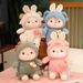 Cute backpack transformed into internet famous little plush toy, girl doll, zodiac rabbit year mascot_voghion.com