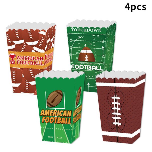 Σνακ με θέμα το Super Bowl, φιλικό προς το περιβάλλον, χάρτινο κουτί για πάρτι_voghion.com