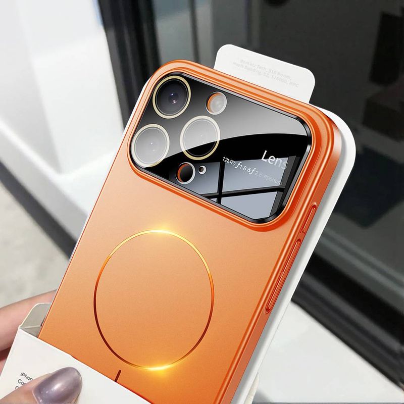Phone Case & Covers Suitable For IPhone16promax Fine Circle High Gloss Magnetic Suction Mobile Phone Case Large Window PC Metal Paint_voghion.com