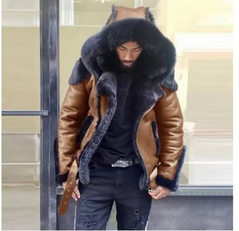 Giacca in pelle da uomo autunno inverno con cerniera, cappotto in pelle da motociclista in velluto spesso, giacca in pelle da locomotiva con cappuccio_voghion.com