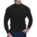 Herren-Strickpullover aus deutscher Wollmischung – Leichter Pullover mit mittellangem Halsausschnitt (Khaki/Schwarz/Weiß, XS-XXXL)_voghion.com