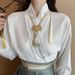Etnische stijl Fu Zi Ping An Lock parelketting Nieuwe Chinese veelzijdige kwastkraagketting Hanfu-accessoires_voghion.com