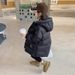 Girls' Long Puffer Coat With Graphene Lining, Winter Hooded Jacket For Teens (140-170cm), Warm & Stylish Korean Design_voghion.com