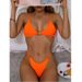 Women's new small trough bikini solid color trough small circle swimsuit triangle bag swimsuit women_voghion.com