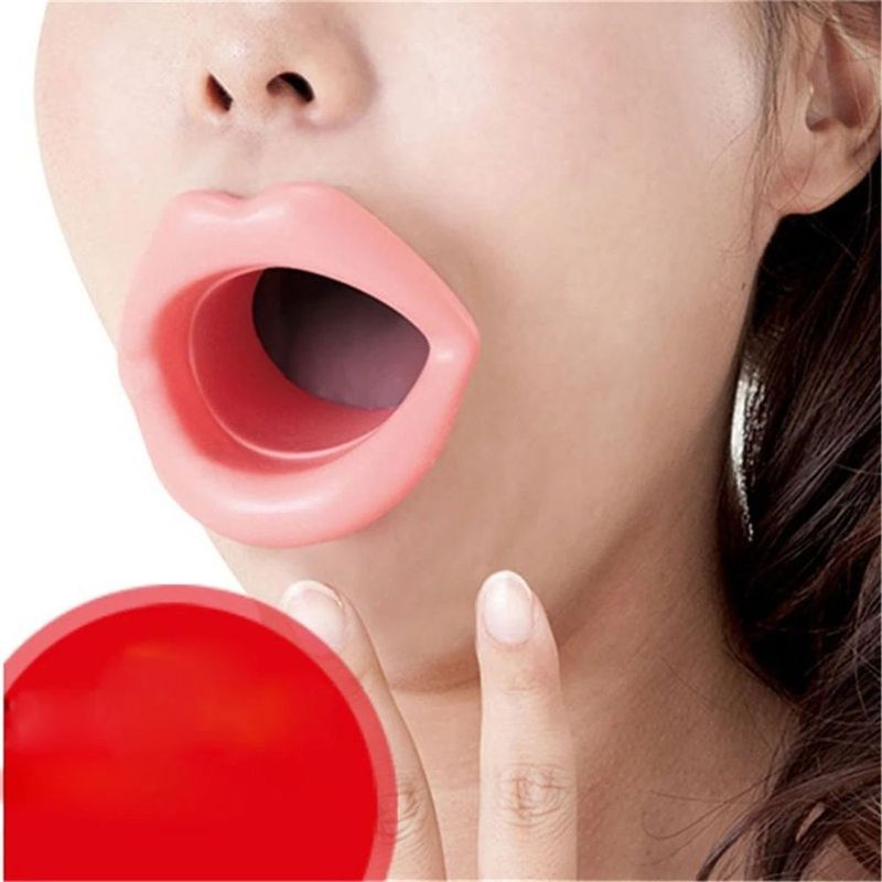 Embout buccal en caoutchouc de silicone pour exercice amincissant du visage, appareil de massage des muscles, anti-rides, pour les lèvres, appareil de soin du visage_voghion.com