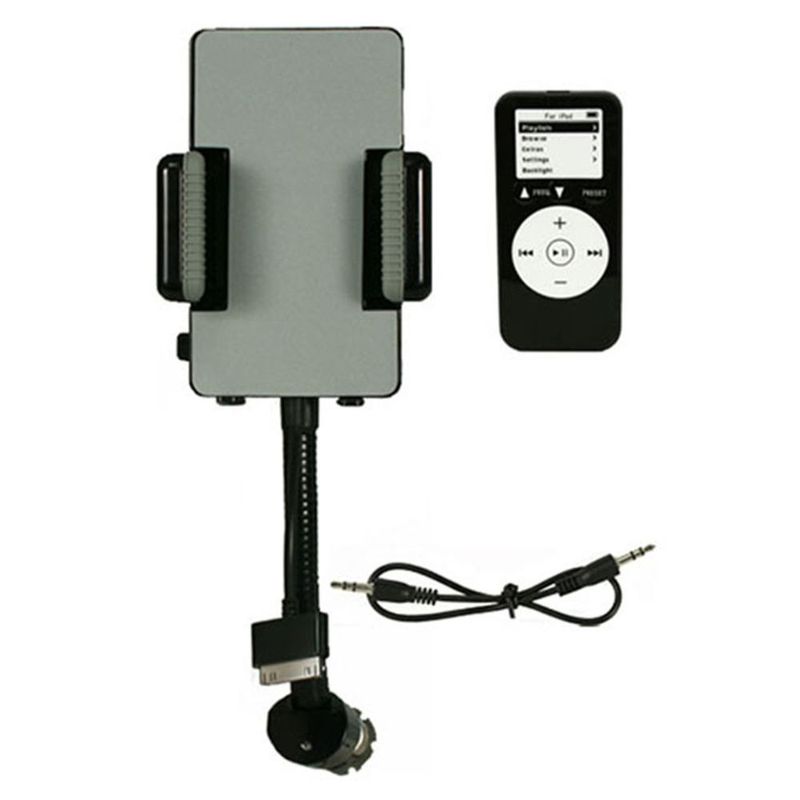 FM Transmitter Hands-free Car Charger With Remote Control Phone Stand 3.5 Mm Headphone Jack_voghion.com