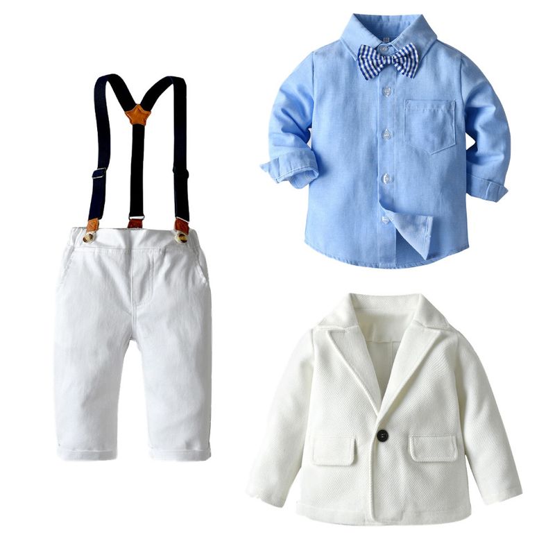 Baby clothes Children's wear Boys' handsome suit Children's top coat large children's three-piece set_voghion.com