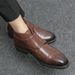 Suitable For All Seasons 2025 Autumn Winter New Three-Joint Casual Men's High-Top Business Gentleman Leather Shoes_voghion.com