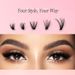 12er-Packung selbstanzubringende Cluster-Wimpern – 30D/40D gemischtes Volumen (Segment-Stil, Hot-Melt-Technologie, hohe Kapazität, flauschiger und kräftiger Look)_voghion.com