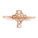 14k Rose Gold Polished Celtic Cross Ring_voghion.com