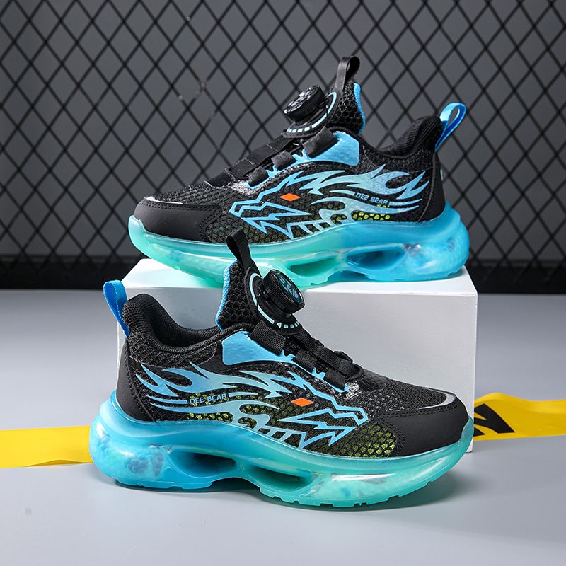 Summer Single Mesh Breathable Rotating Buckle Children's Sports and Casual Shoes _voghion.com