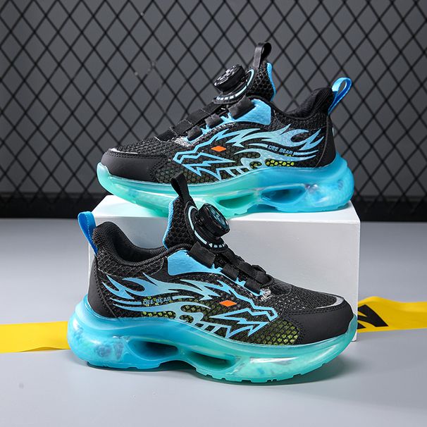 Summer Single Mesh Breathable Rotating Buckle Children's Sports and Casual Shoes _voghion.com