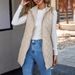Women's Clothing Thin Warm Women's Lightweight Warm Quilted Vest Coat With Hood - Long Sleeveless Jacket For Casual Outfits (Black, Beige)_voghion.com