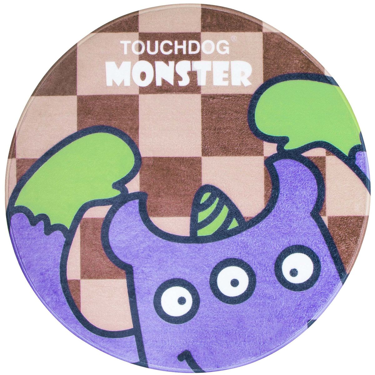 Touchdog Cartoon Three-eyed Monster Rounded Cat and Dog Mat_voghion.com