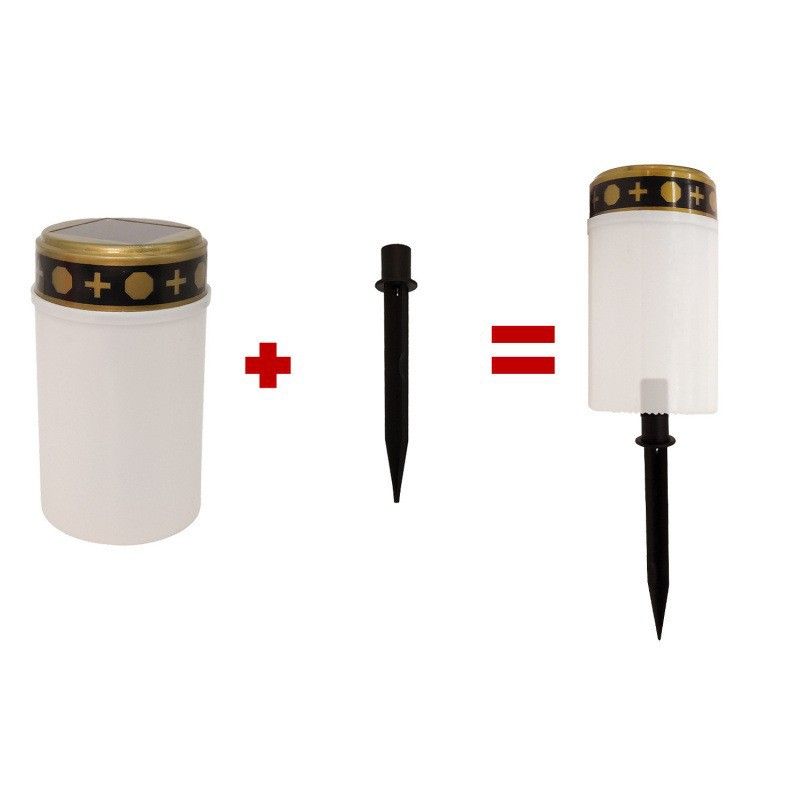 Religious LED Memorial Candles - Angel, Cross & Dove Designs For Graves, Church Altars & Gardens, Battery/Solar Powered Flameless Lights_voghion.com