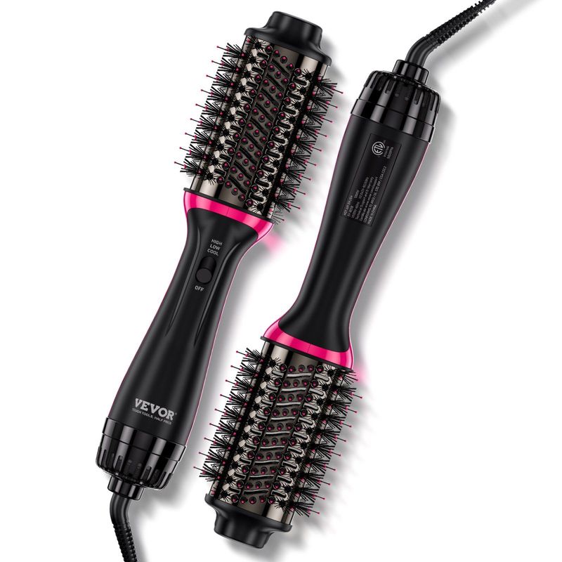 VEVOR Hair Blow Dryer Brush Ionic Hair Styler Volumizer With 2.56" Oval Barrel_voghion.com