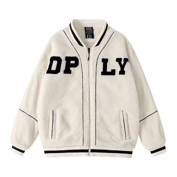 Men's Clothing new autumn and winter lamb wool trendy brand winter clothing lamb wool winter cool cotton coat_voghion.com