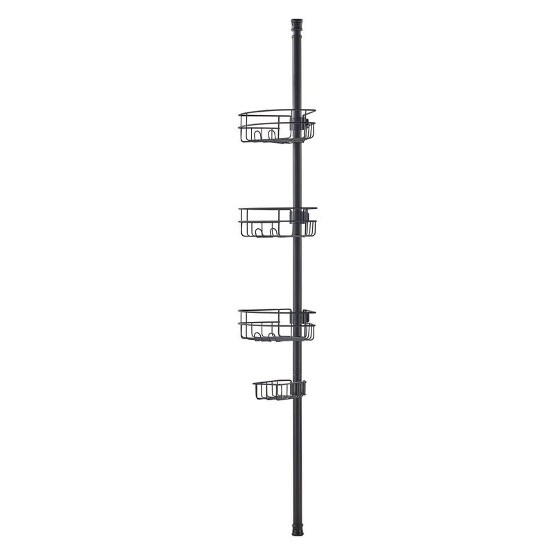 VEVOR 39" To 125" High Shower Corner Caddy Tension Pole Rust-Proof Tension Pole_voghion.com