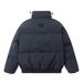 Minimalist Unisex Puffer Jacket – Stand Collar Polyester Fill Coat (Oversized Fit, Anti-Wrinkle, Streetwear Essential, M-XXL)_voghion.com