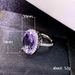 Cao Shi Live Amethyst Micro Pave Zircon Large Oval Engagement Gemstone Ring For Women_voghion.com