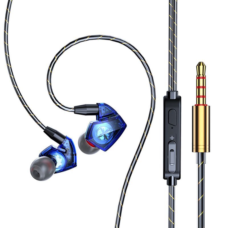 Auriculares deportivos intraaurales con subwoofer y reducción de ruido, con micrófono y tapones para los oídos para música de alta fidelidad._voghion.com