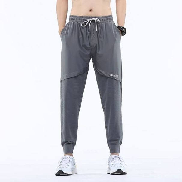 Herren Mesh Atmungsaktive Ice Silk Hose Sommer Schnelltrocknende Dünne Jogginghose Lässige Sonnenschutzhose Mit Konischer Knöchelpartie_voghion.com