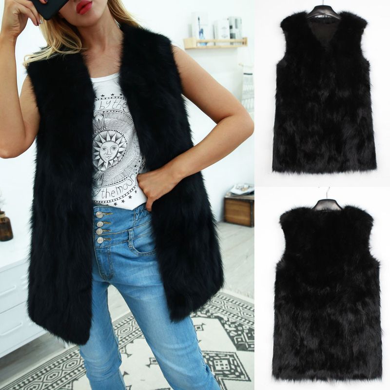 Damenmode Langhaarweste Bluse Mode Herbst und Winter neuer Stil_voghion.com