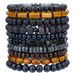 Handmade Beaded Set Bracelet Men's Retro Wooden Bead Elastic Bracelet Coconut Shell Bracelet_voghion.com