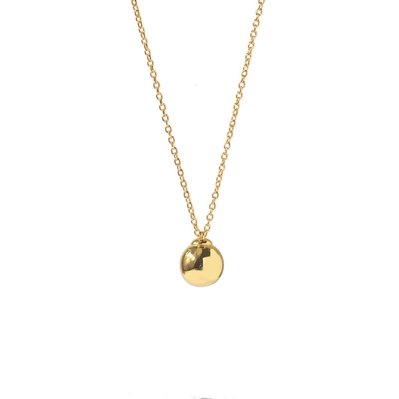 Set di gioielli da donna, collane a catena alla moda, stile alla moda, ciondolo a sfera in metallo, collana con clavicola_voghion.com