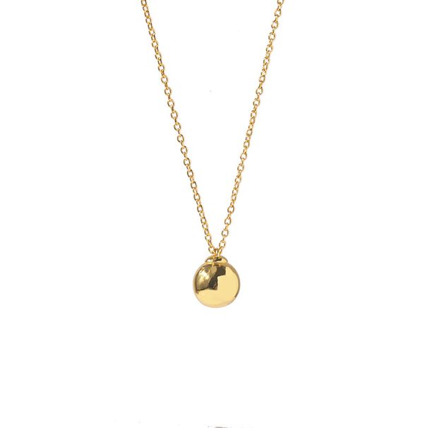 Set di gioielli da donna, collane a catena alla moda, stile alla moda, ciondolo a sfera in metallo, collana con clavicola_voghion.com