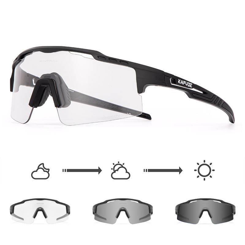 KAPVOE photochromic Cycling Glasses Men women UV400 MTB Mountain Bike Riding Sunglasses Outdoor Bicycle Eyewear Driving Running Hiking Fishing Goggles_voghion.com