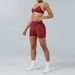Block Suit Women Contrast Color Backless Tight Set Quick Dry Outer Wear Running Sports Fitness Yoga Clothes_voghion.com