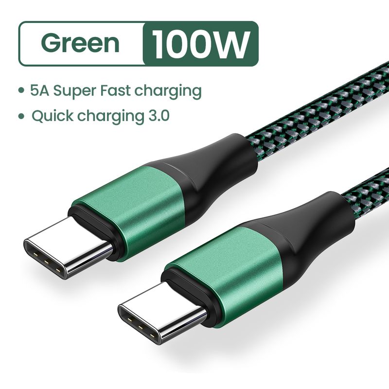 Suitable for Huawei P40 P30 Pro Nylon Braided Data Cable 5A USB C-type Cable Suitable for Samsung Galaxy Xiaom_voghion.com