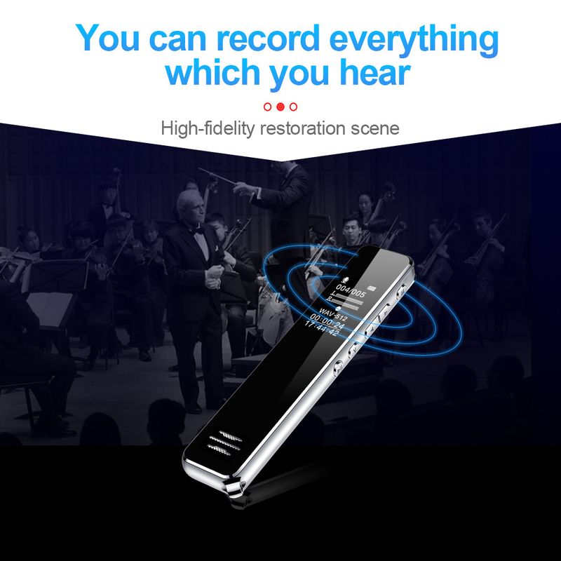 Digital Voice Recorder Q22 Voice To Text E Book AI Intelligent High Definition Noise Reduction Remote Control Recorder Mp3_voghion.com