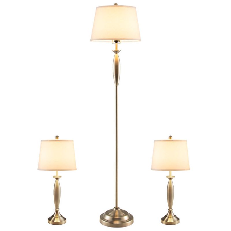 3-Piece Modern Nickel Finish Lamp Set_voghion.com