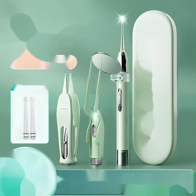 Strumento con punta morbida luminosa in silicone per neonati e bambini, pinzette auricolari speciali per bambini._voghion.com