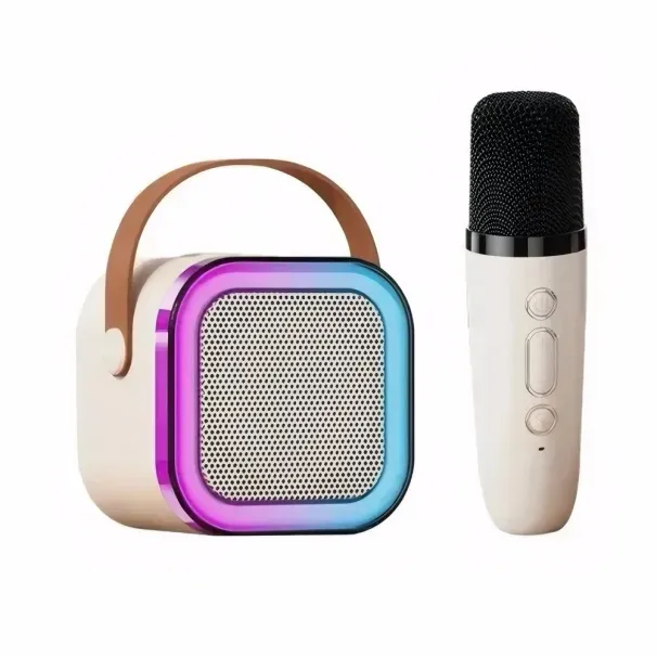 K12 Karaoke-Maschine Tragbares Bluetooth 5.3 PA-Lautsprechersystem mit 1-2 drahtlosen Mikrofonen für den Heim- und Familiengesang Kindergeschenke_voghion.com