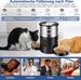 5L Automatischer Futterautomat Katze 2 Näpfe, Katzenfutter Automat 2.4G WiFi Edelstahl Anti-Clog Temporizador 24h 1-10 Mahlzeiten Tag 1-40 Porciones, Futte_voghion.com