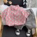 Children's clothing, boys' suit 2024, new baby trendy checkered short sleeved shirt, summer children's clothing_voghion.com