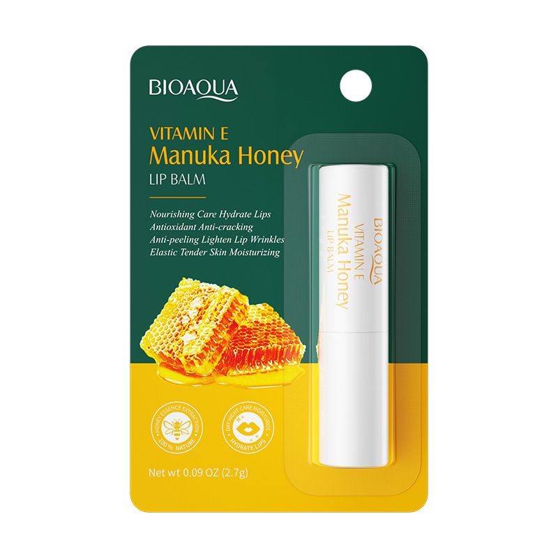 BIOAOUA Vitamin E Honey Lipstick (New) 2.7g Moisturizing Hydrating Moisturizing Fading Lip Lines Anti-Dry Crack_voghion.com