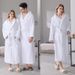 Ren bomullsbadrock Hotellhandduk för vuxna Nattlinne med huva Ren bomull för par Vår- och höstbadrock_voghion.com